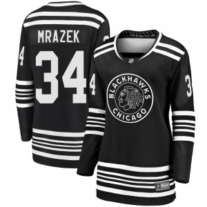 Women's Fanatics Branded Chicago Blackhawks Petr Mrazek Black Breakaway Alternate 2019/20 Jersey - Premier