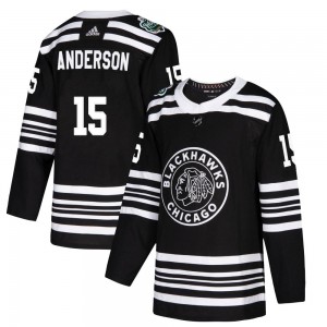 Youth Adidas Chicago Blackhawks Joey Anderson Black 2019 Winter Classic Jersey - Authentic