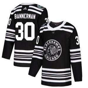 Youth Adidas Chicago Blackhawks Murray Bannerman Black 2019 Winter Classic Jersey - Authentic