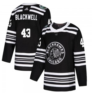 Youth Adidas Chicago Blackhawks Colin Blackwell Black 2019 Winter Classic Jersey - Authentic