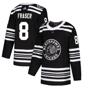 Youth Adidas Chicago Blackhawks Curt Fraser Black 2019 Winter Classic Jersey - Authentic
