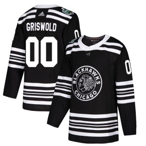 Youth Adidas Chicago Blackhawks Clark Griswold Black 2019 Winter Classic Jersey - Authentic