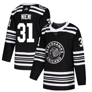 Youth Adidas Chicago Blackhawks Antti Niemi Black 2019 Winter Classic Jersey - Authentic