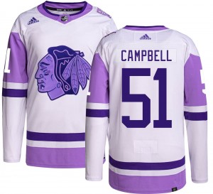 Men's Adidas Chicago Blackhawks Brian Campbell Hockey Fights Cancer Jersey - Authentic