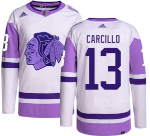 Men's Adidas Chicago Blackhawks Daniel Carcillo Hockey Fights Cancer Jersey - Authentic