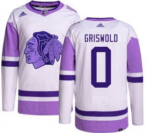 Men's Adidas Chicago Blackhawks Clark Griswold Hockey Fights Cancer Jersey - Authentic