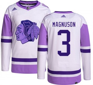 Men's Adidas Chicago Blackhawks Keith Magnuson Hockey Fights Cancer Jersey - Authentic