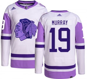 Men's Adidas Chicago Blackhawks Troy Murray Hockey Fights Cancer Jersey - Authentic