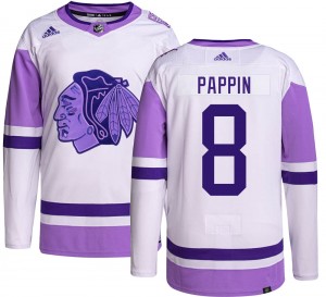 Men's Adidas Chicago Blackhawks Jim Pappin Hockey Fights Cancer Jersey - Authentic