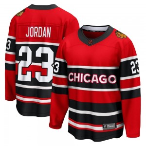 Men's Fanatics Branded Chicago Blackhawks Michael Jordan Red Special Edition 2.0 Jersey - Breakaway