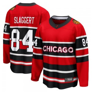 Men's Fanatics Branded Chicago Blackhawks Landon Slaggert Red Special Edition 2.0 Jersey - Breakaway