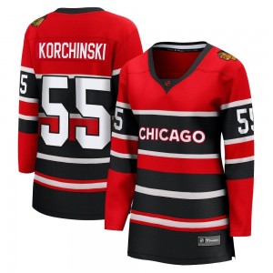 Women's Fanatics Branded Chicago Blackhawks Kevin Korchinski Red Special Edition 2.0 Jersey - Breakaway