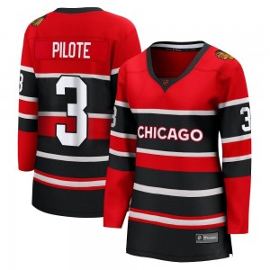 Women's Fanatics Branded Chicago Blackhawks Pierre Pilote Red Special Edition 2.0 Jersey - Breakaway