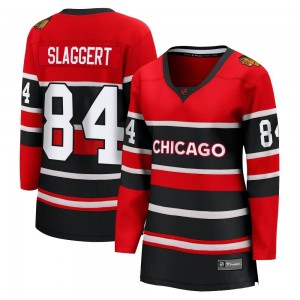 Women's Fanatics Branded Chicago Blackhawks Landon Slaggert Red Special Edition 2.0 Jersey - Breakaway