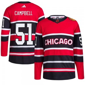 Youth Adidas Chicago Blackhawks Brian Campbell Red Reverse Retro 2.0 Jersey - Authentic