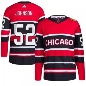 Youth Adidas Chicago Blackhawks Reese Johnson Red Reverse Retro 2.0 Jersey - Authentic