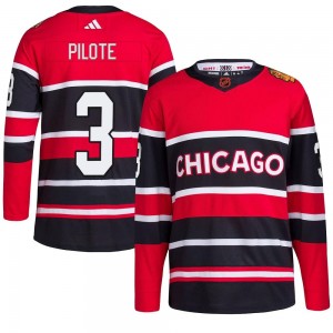 Youth Adidas Chicago Blackhawks Pierre Pilote Red Reverse Retro 2.0 Jersey - Authentic