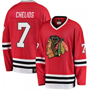 Men's Fanatics Branded Chicago Blackhawks Chris Chelios Red Breakaway Heritage Jersey - Premier
