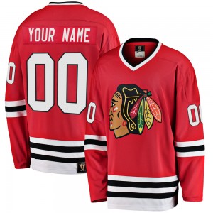 Men's Fanatics Branded Chicago Blackhawks Custom Red Custom Breakaway Heritage Jersey - Premier
