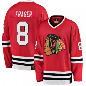 Men's Fanatics Branded Chicago Blackhawks Curt Fraser Red Breakaway Heritage Jersey - Premier