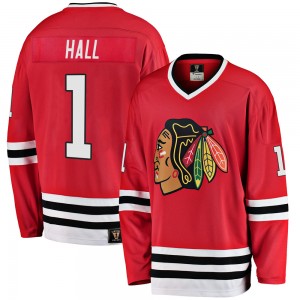 Men's Fanatics Branded Chicago Blackhawks Glenn Hall Red Breakaway Heritage Jersey - Premier