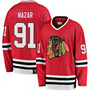 Men's Fanatics Branded Chicago Blackhawks Frank Nazar Red Breakaway Heritage Jersey - Premier