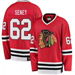Men's Fanatics Branded Chicago Blackhawks Brett Seney Red Breakaway Heritage Jersey - Premier