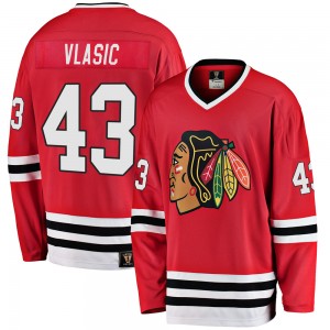 Men's Fanatics Branded Chicago Blackhawks Alex Vlasic Red Breakaway Heritage Jersey - Premier