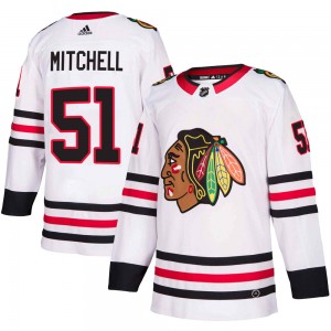 Men's Adidas Chicago Blackhawks Ian Mitchell White Away Jersey - Authentic