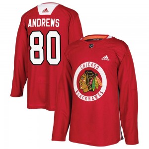 Youth Adidas Chicago Blackhawks Zach Andrews Red Home Practice Jersey - Authentic