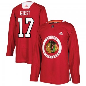 Youth Adidas Chicago Blackhawks Dave Gust Red Home Practice Jersey - Authentic