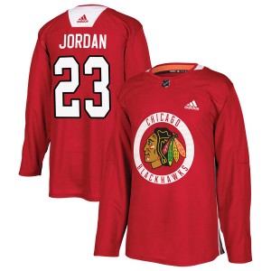 Youth Adidas Chicago Blackhawks Michael Jordan Red Home Practice Jersey - Authentic