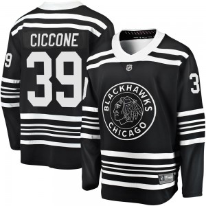 Youth Fanatics Branded Chicago Blackhawks Enrico Ciccone Black Breakaway Alternate 2019/20 Jersey - Premier