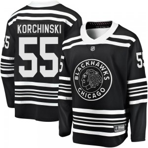 Youth Fanatics Branded Chicago Blackhawks Kevin Korchinski Black Breakaway Alternate 2019/20 Jersey - Premier