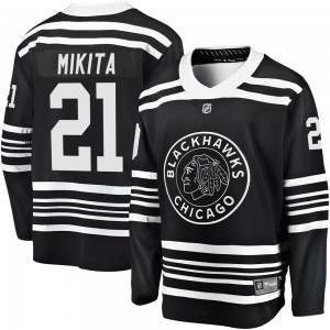 Youth Fanatics Branded Chicago Blackhawks Stan Mikita Black Breakaway Alternate 2019/20 Jersey - Premier