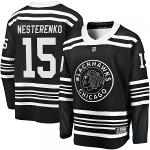 Youth Fanatics Branded Chicago Blackhawks Eric Nesterenko Black Breakaway Alternate 2019/20 Jersey - Premier