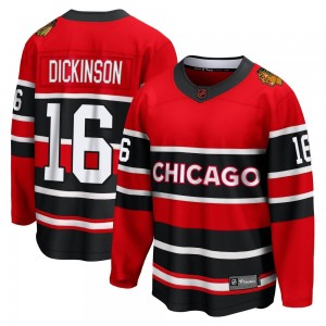 Youth Fanatics Branded Chicago Blackhawks Jason Dickinson Red Special Edition 2.0 Jersey - Breakaway