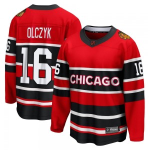 Youth Fanatics Branded Chicago Blackhawks Ed Olczyk Red Special Edition 2.0 Jersey - Breakaway