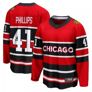 Youth Fanatics Branded Chicago Blackhawks Isaak Phillips Red Special Edition 2.0 Jersey - Breakaway