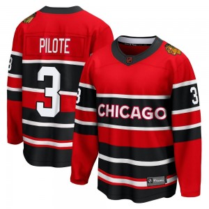Youth Fanatics Branded Chicago Blackhawks Pierre Pilote Red Special Edition 2.0 Jersey - Breakaway