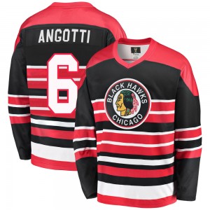 Men's Fanatics Branded Chicago Blackhawks Lou Angotti Red/Black Breakaway Heritage Jersey - Premier