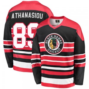 Men's Fanatics Branded Chicago Blackhawks Andreas Athanasiou Red/Black Breakaway Heritage Jersey - Premier