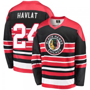 Men's Fanatics Branded Chicago Blackhawks Martin Havlat Red/Black Breakaway Heritage Jersey - Premier