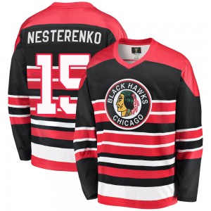 Men's Fanatics Branded Chicago Blackhawks Eric Nesterenko Red/Black Breakaway Heritage Jersey - Premier