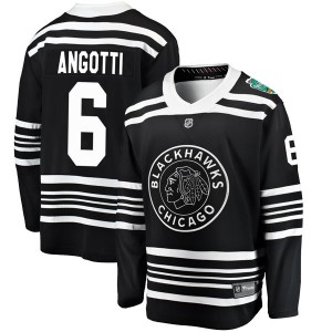 Youth Fanatics Branded Chicago Blackhawks Lou Angotti Black 2019 Winter Classic Jersey - Breakaway