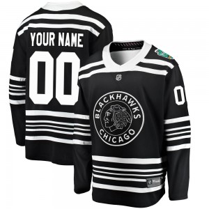 Youth Fanatics Branded Chicago Blackhawks Custom Black 2019 Winter Classic Jersey - Breakaway