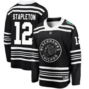 Youth Fanatics Branded Chicago Blackhawks Pat Stapleton Black 2019 Winter Classic Jersey - Breakaway