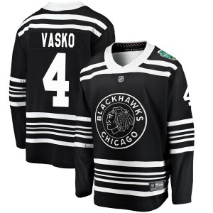 Youth Fanatics Branded Chicago Blackhawks Elmer Vasko Black 2019 Winter Classic Jersey - Breakaway