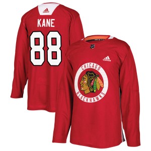 Men's Adidas Chicago Blackhawks Patrick Kane Red Home Practice Jersey - Authentic