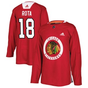Men's Adidas Chicago Blackhawks Darcy Rota Red Home Practice Jersey - Authentic
